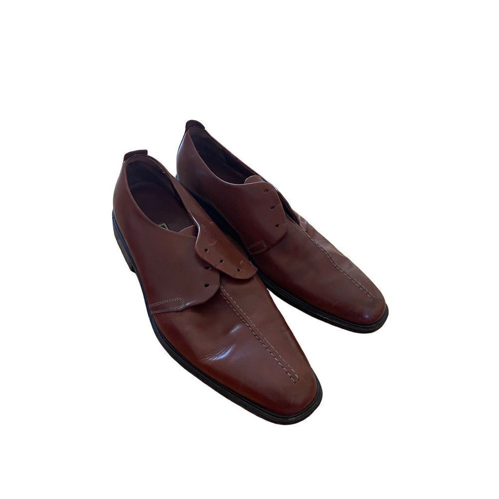 Cole Haan Mens Brown Leather Beckett Split Toe Oxford Dress Shoes Size 13M